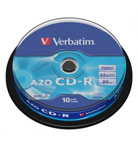 CD-R 80 Verbatim Extra Protection 700MB 52x Cake Box x10